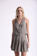 Saia De Alfaiataria Plissada - Sophia