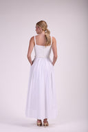 Vestido Regata Tricot Com Saia Tricoline - Catherine