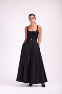 Vestido Regata Tricot Com Saia Tricoline - Catherine