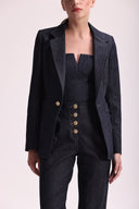 Blazer Jeans De Alfaiataria Com Botões - Isabella