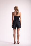 Top Corset Jeans De Alfaiataria Com Botões - Isabella