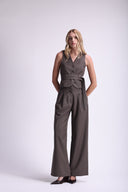 Colete De Alfaiataria Feminino Com 2 Cintos - Renata