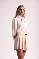 Shorts Saia de Alfaiataria Feminino com Pregas - Tatiana