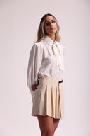 Shorts Saia de Alfaiataria Feminino com Pregas - Tatiana